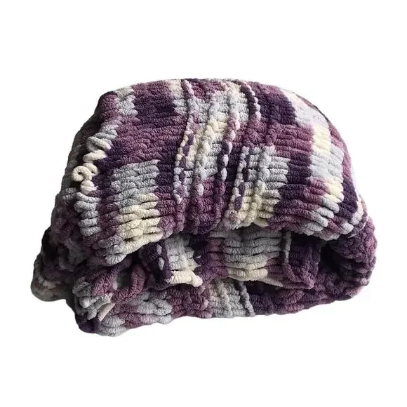 Handmade Ombre Knit Blanket Throw - Picture 3 of 16